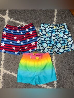 3 pair lot of RuggedButt Swim Shorts - 2T Multicolor